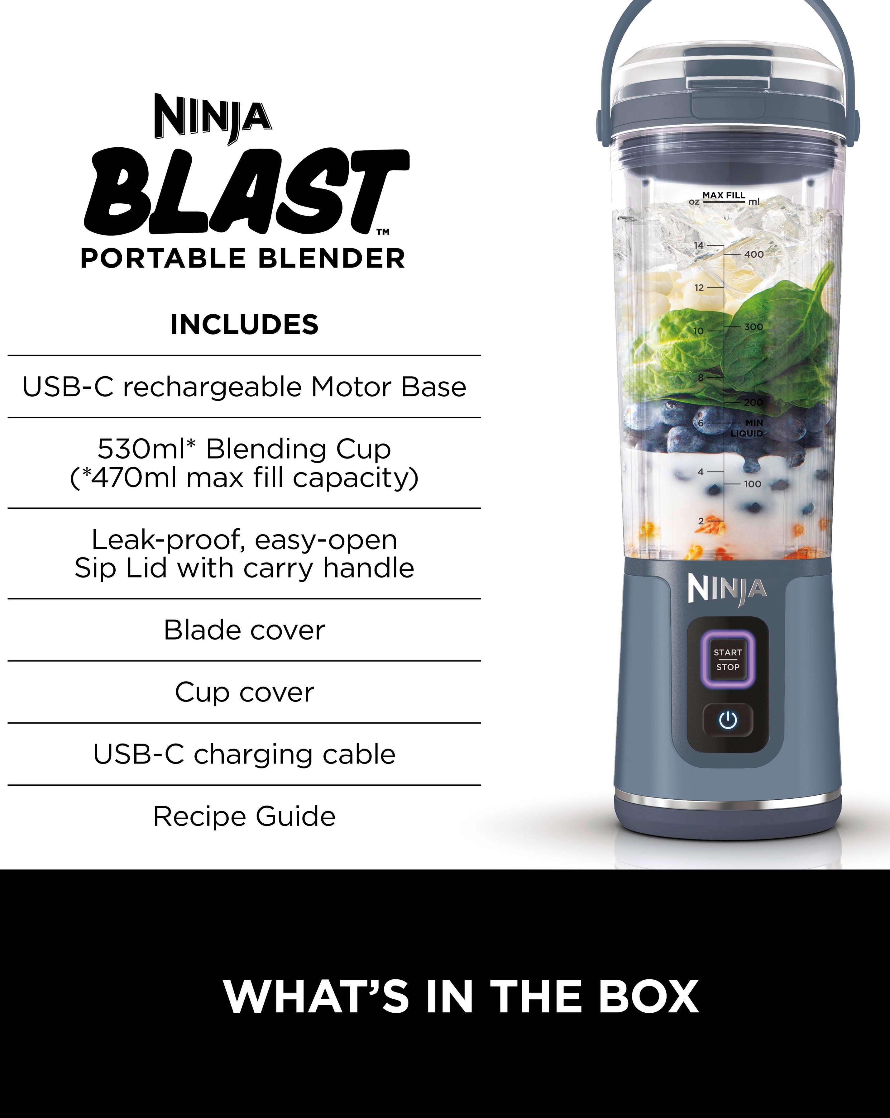 Ninja Blast Cordless Power Blender BC151UKNV | JD Williams