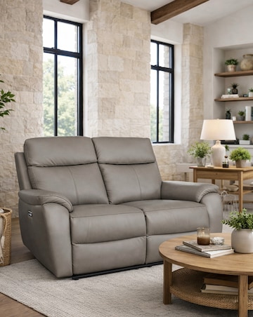 Aspire Kingsmere Leather Power Recliner 2 Seater