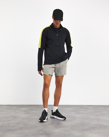 Jacamo Active Zip Up Training Top Lime/Grey