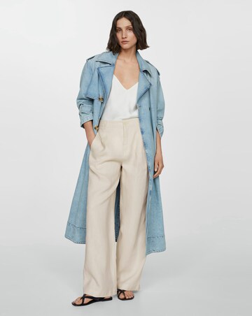 Mango Pure Linen Wide Leg Trousers