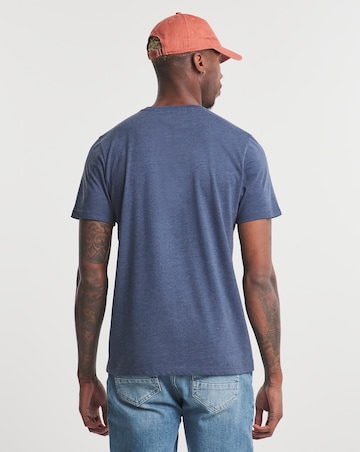 Denim Marl Crew Neck T-Shirt Long