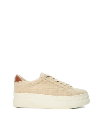 Dune Exaggerate Leather Lace-Up Trainers Standard D fit