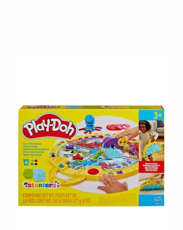 Play-Doh Fold & Go Playmat Starter Set with 19 Accessories