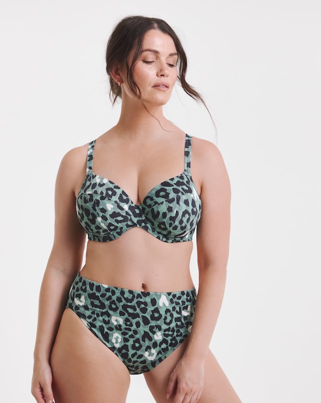 Elomi Jungle Bay Mid Rise Bikini Brief Olive