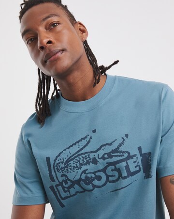 Lacoste Short Sleeve Croc Graphic T-Shirt - Slate Blue