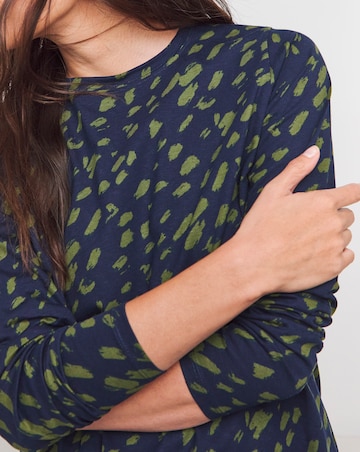 Pure Cotton Longline Long Sleeve Curved Hem