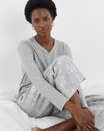 Henley Top Foil Print Lounge Set