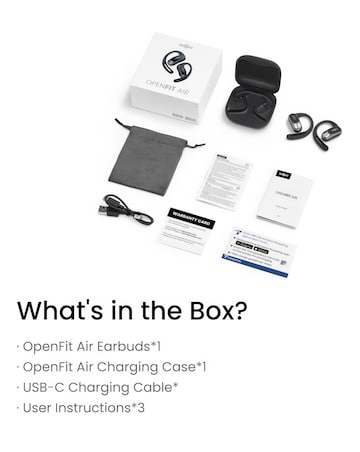 Shokz OpenFit Air True Wireless Open-Ear Earbuds - Black