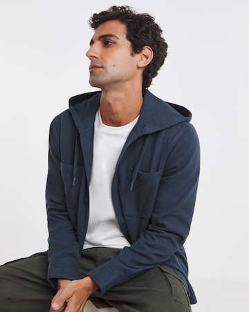 Cotton Hooded Flannel Check Shirt Long