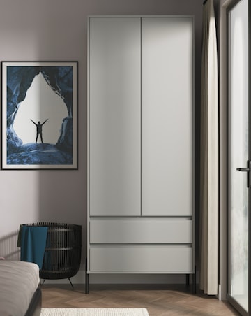 Sloan Ready Assembled 2 Door 2 Drawer Wardrobe