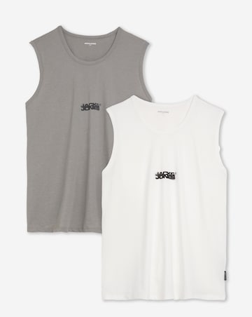 Jack & Jones Logo Vest 2 Pack - Multi