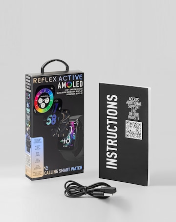 Reflex Active Series 30 AMOLED Calling Smart Watch - Black