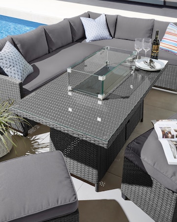 Amalfi Corner Dining Set With Firepit