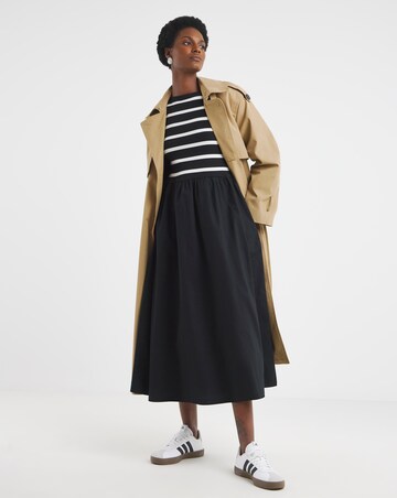 Pure Cotton 2 In 1 Stripe Poplin Dress