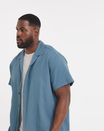 Jack & Jones Global Waffle Resort Shirt and Short Set - Blue