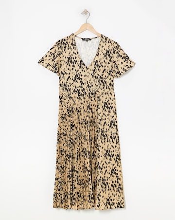 Printed Pleated Kilt Dress