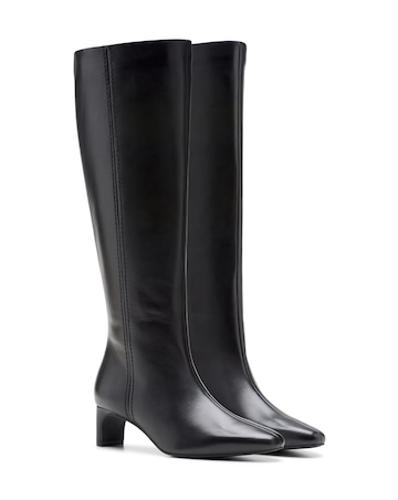 Clarks Edina Tall Knee High Leather Boot Standard Fit
