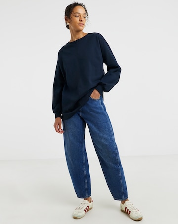 Crew Neck Longline Sweatshirt