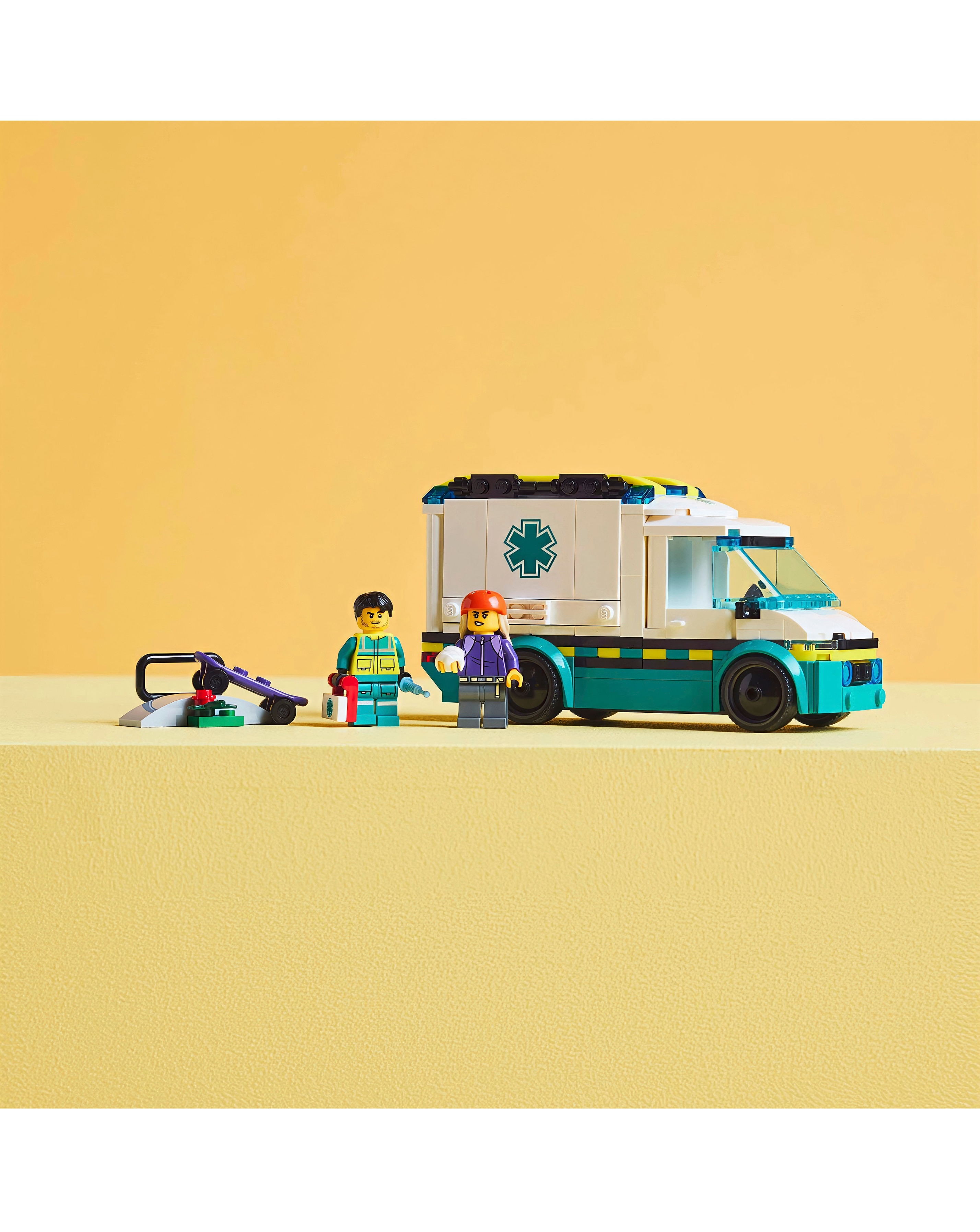 LEGO City Emergency Ambulance Toy Set with Minifigures 60451 JD