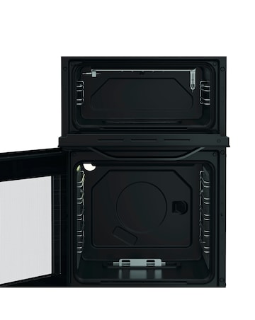 Hotpoint HTG5GCB 50cm Gas Twin Cooker - Black + installation