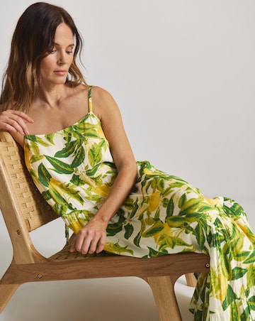Maxi Beach Dress Lemon Print