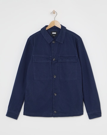 Navy Cotton Pocket Jacket