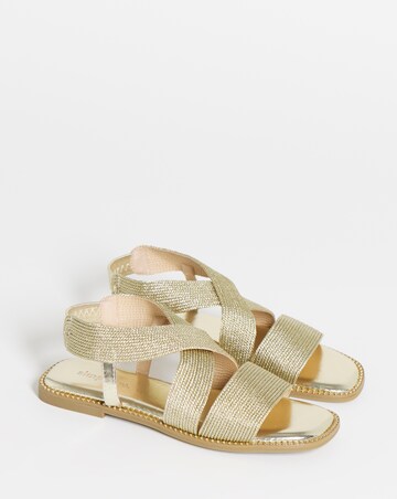 Janna Elasticated Flat Sandals - Extra Wide Fit (EEE)