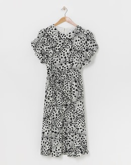 Joanna Hope Floral Petal Sleeve Dress
