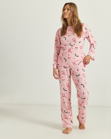 Simply Be (2 Pack) Value Christmas Holly Pyjama Sets