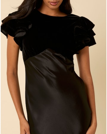 Nobody's Child Velvet Mix Midi Dress