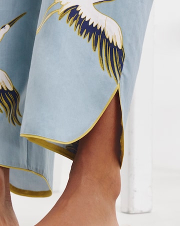 Cyberjammies Piper Crane Print Woven Pyjama Set Blue Mix