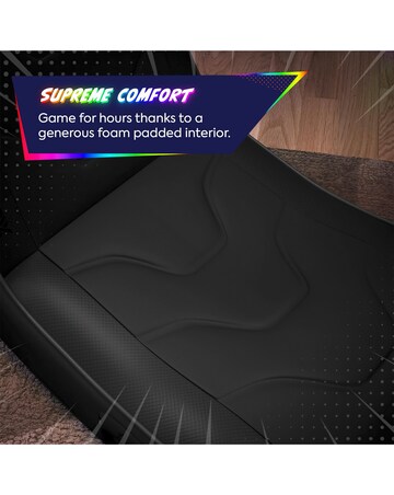 X Rocker Shadow RGB 2.0 Stereo Audio Gaming Floor Rocker