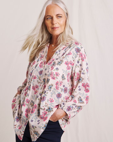 Julipa Printed Pintuck Blouse