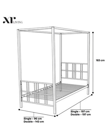XR Living Fern Four Poster LED Bed