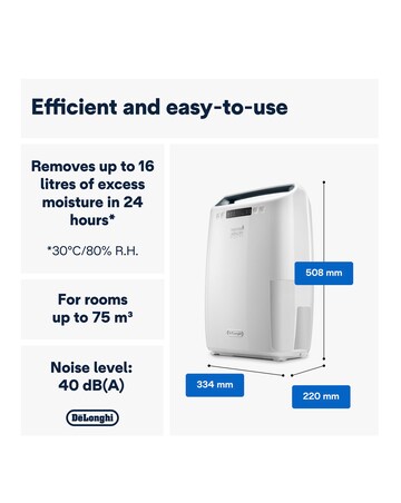 De'Longhi DEXD216RF 16L Dehumidifier
