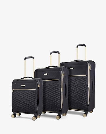 Rock Sloane 3pc Suitcase Set - Black