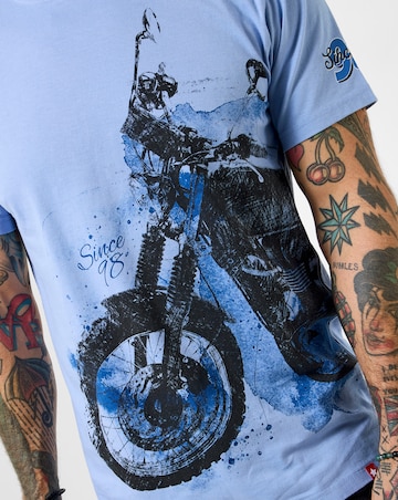 Joe Browns Side Sketch Bike T-Shirt - Blue