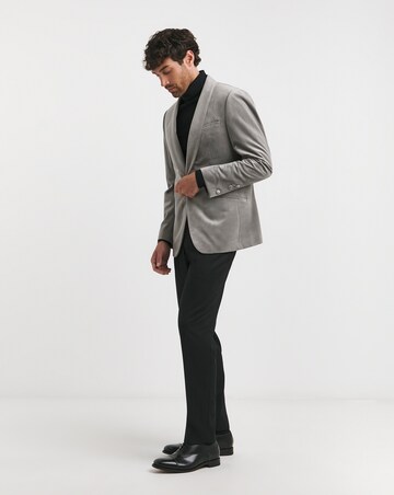 Velvet Satin Lapel Shawl Collar Blazer