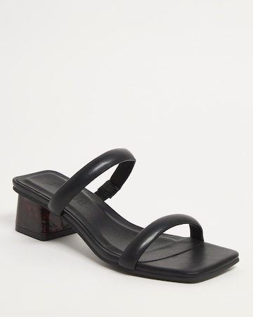 Tortoise Heel Mule Sandal E Fit