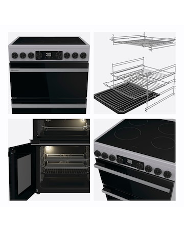 Hisense HDCEC6C20X 60cm Electric Double Cooker - Grey