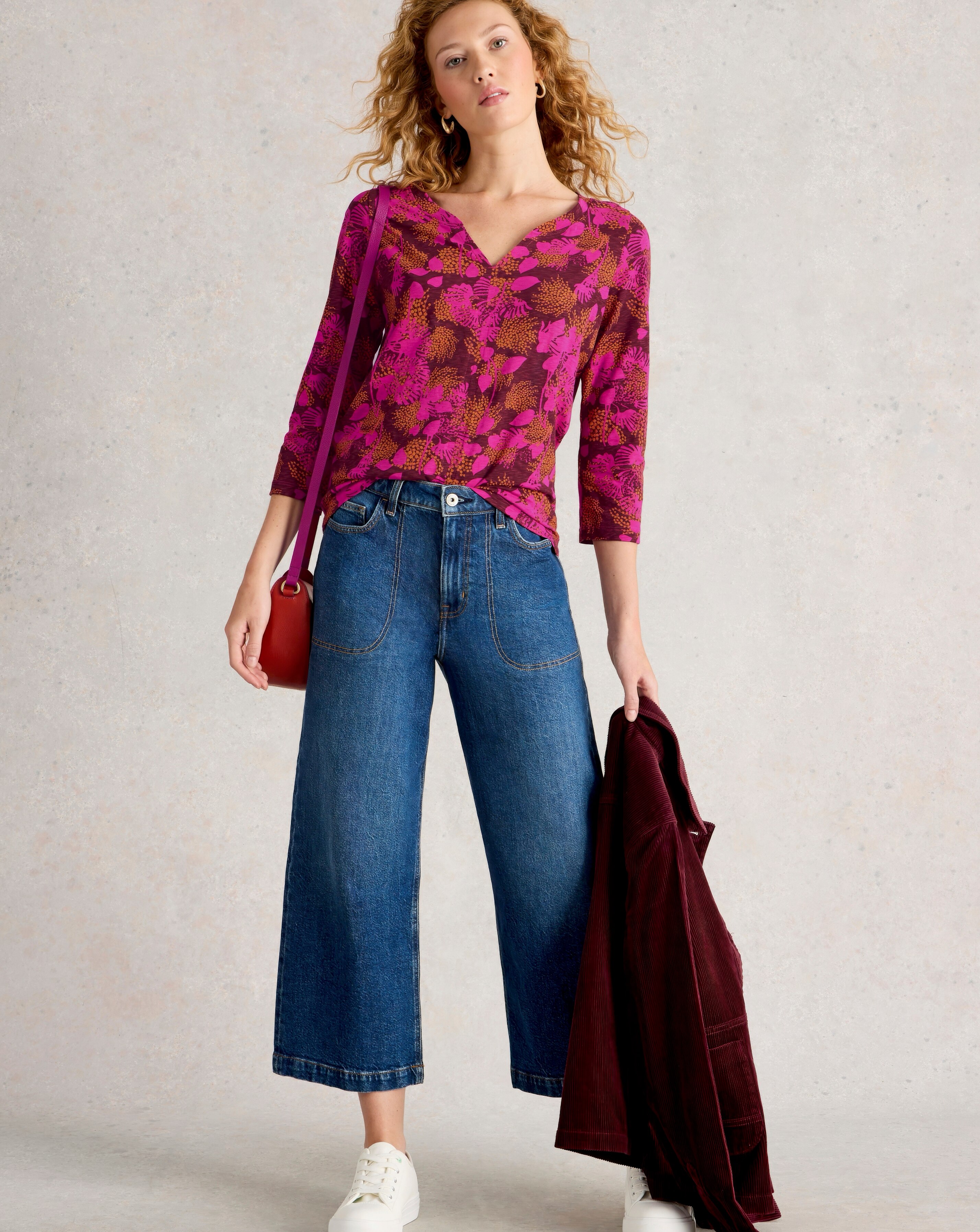 White Stuff Nelly 3/4 Sleeve Tee