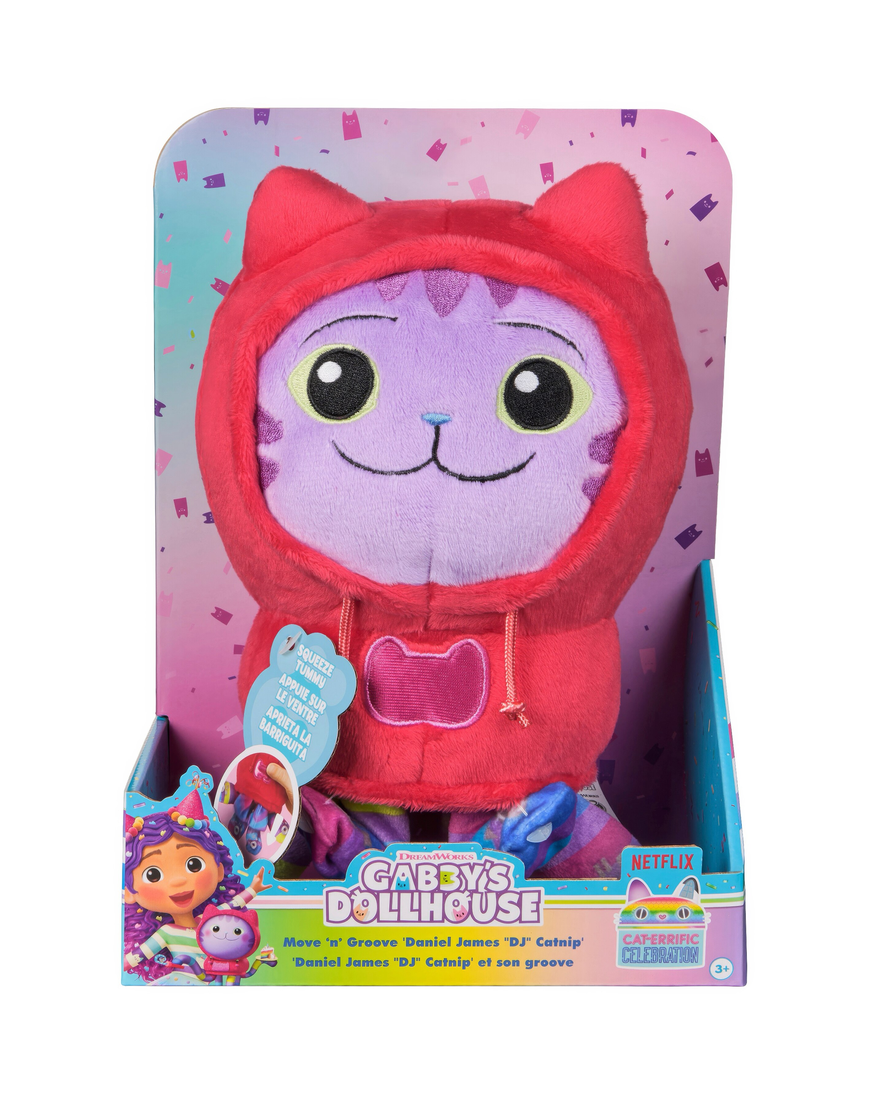 Gabby's Dollhouse Move & Groove DJ Catnip 10-inch Plush Toy