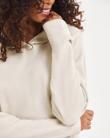 Pretty Secrets Lurex Ribbed Hooded Lounge Set