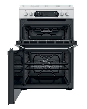 Hotpoint HDM67G9C2CW/UK Dual Fuel Double Cooker - White
