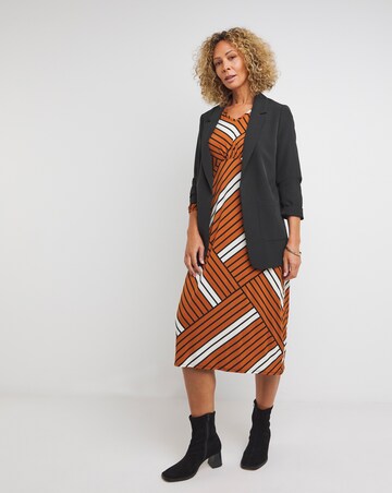 Geo Print Jersey Tea Dress