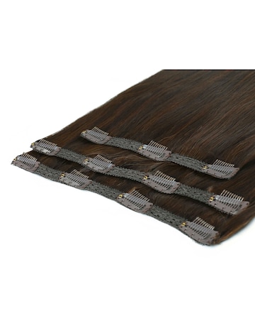 Beauty Works Deluxe Clip in 18inch Hair Extensions - Chocolate