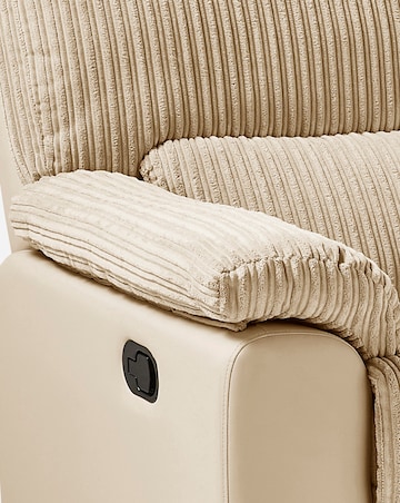 Harlow Fabric/Faux Leather Recliner Chair