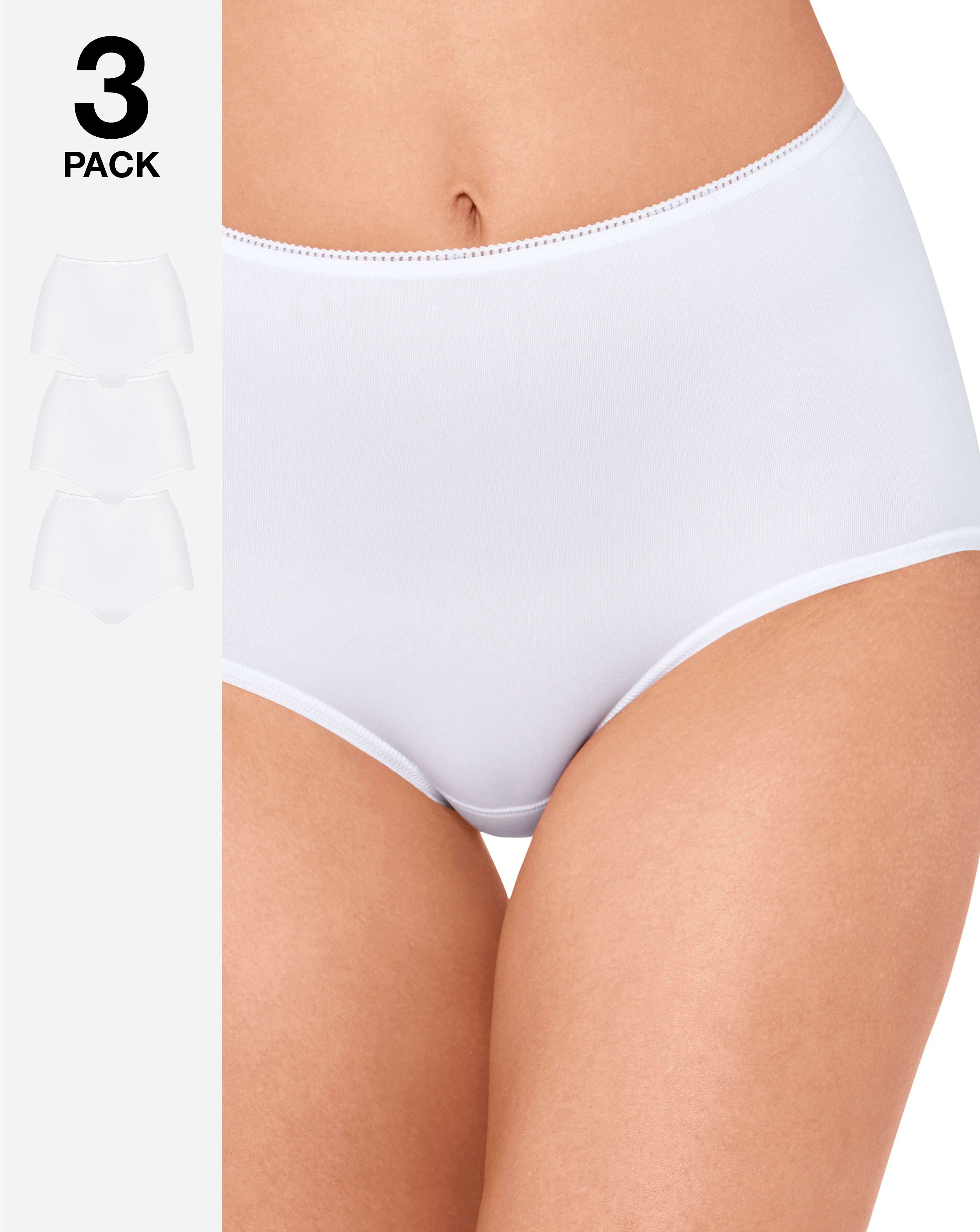 Sloggi (3 Pack) Microfibre Maxi Knickers White