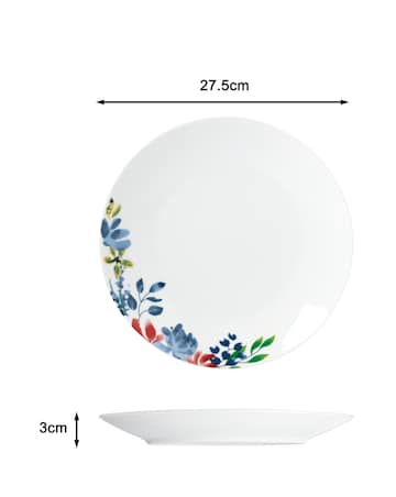 Waterside Watercolour Floral 16 Piece Dinner Set