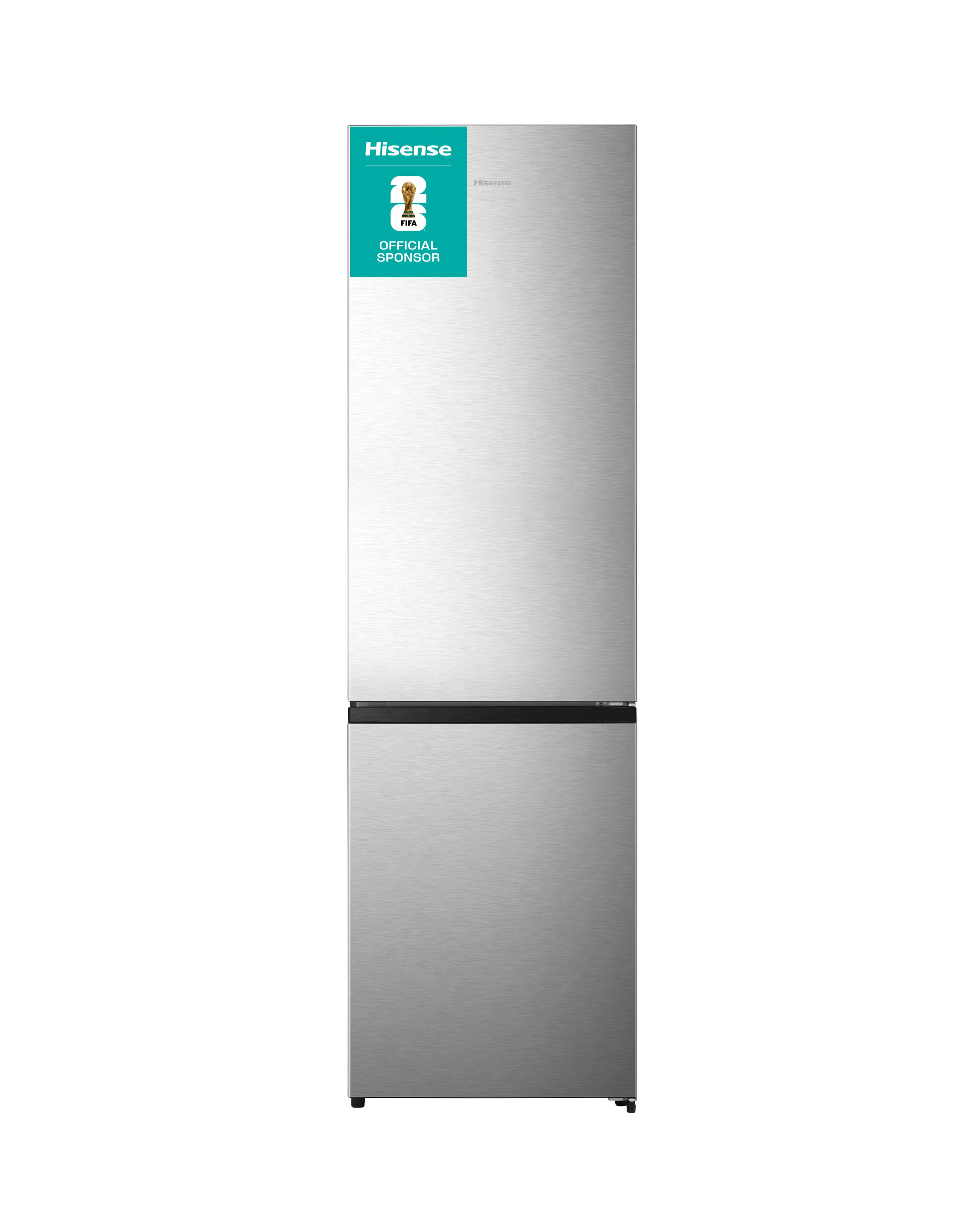 Hisense RB435N4BCE Fridge Freezer - Stainless Steel E Rated 201 CM